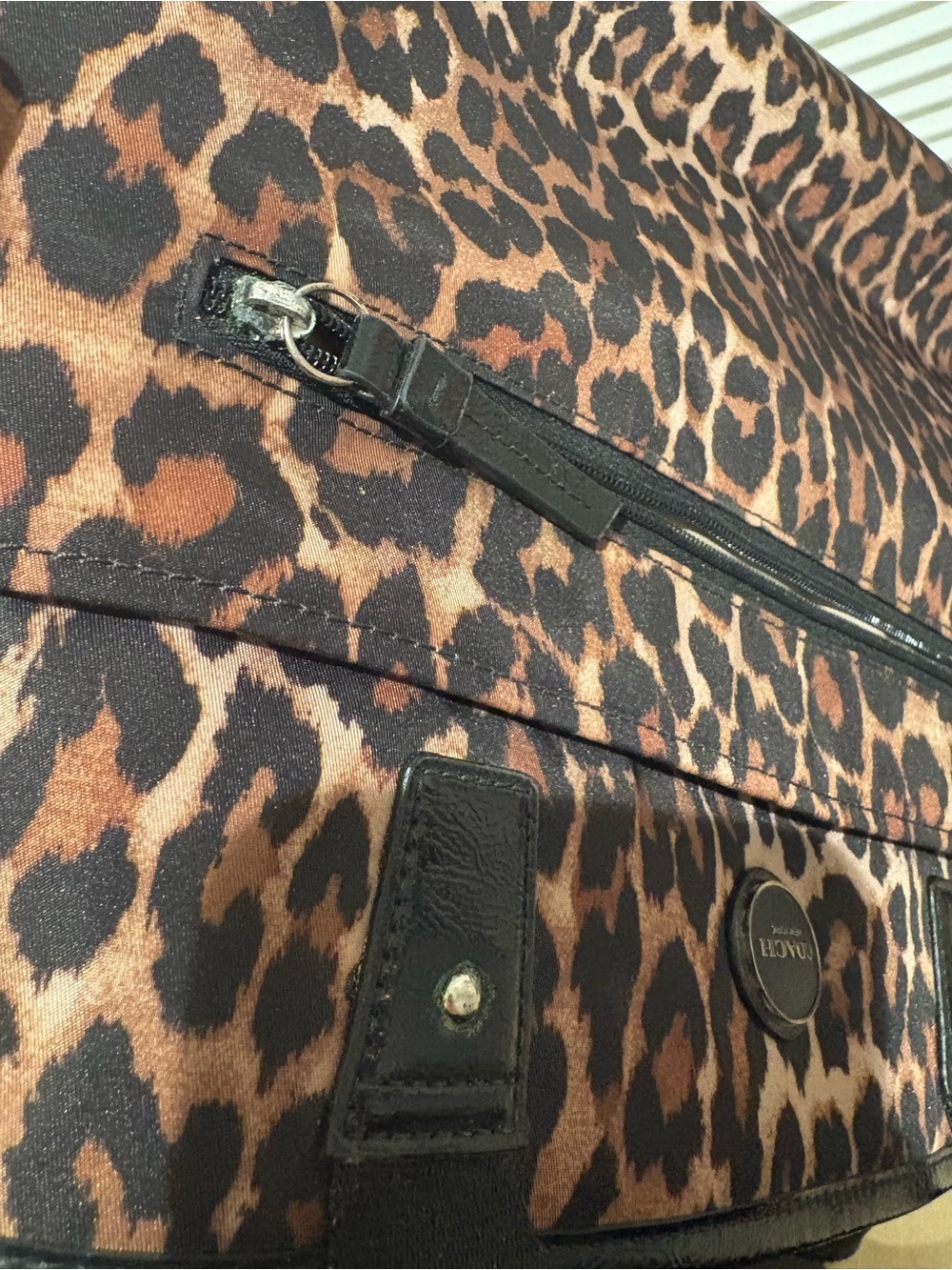 Coach Leopard Print Crossbody Tote with Black Trim , Large - Picture 12 of 12